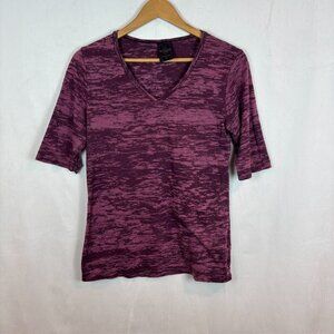Sledge USA Women's Purple Distressed Tee‎ Shirt Cotton Blend Size Medium Grunge